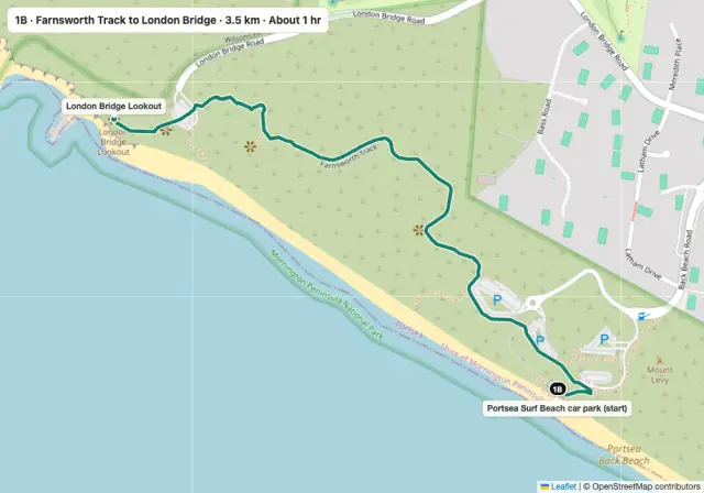 Route map: Farnsworth Track to London Bridge